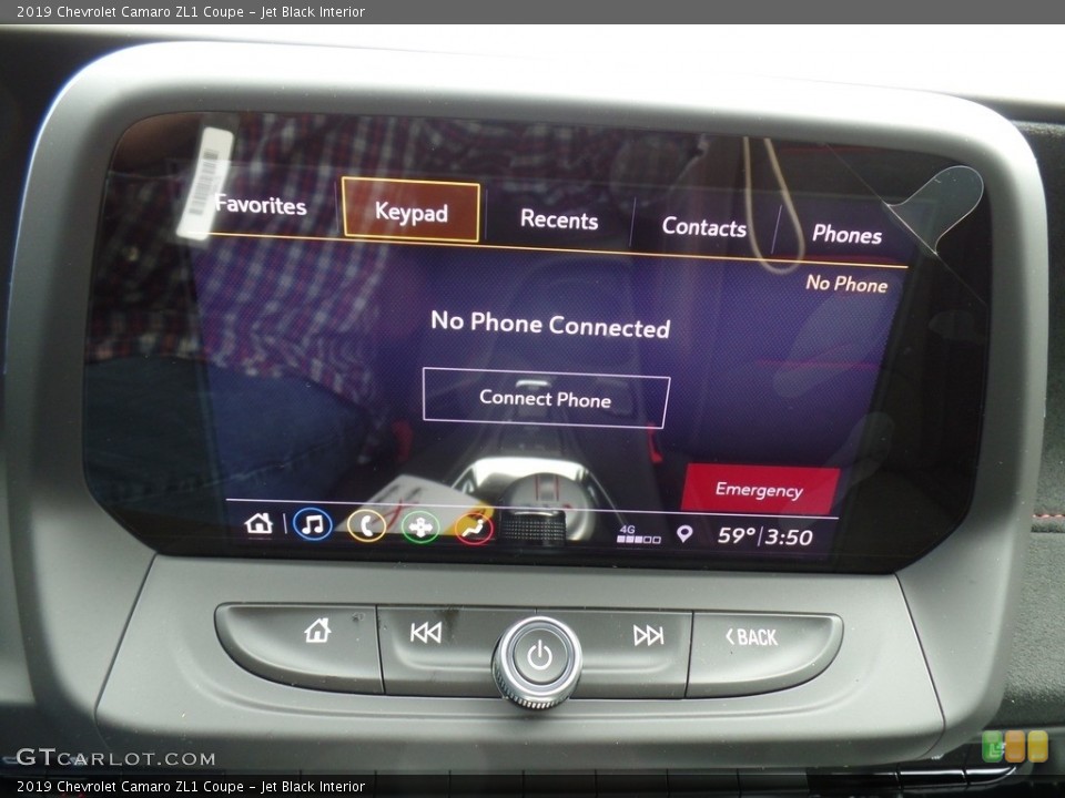 Jet Black Interior Controls for the 2019 Chevrolet Camaro ZL1 Coupe #133396621