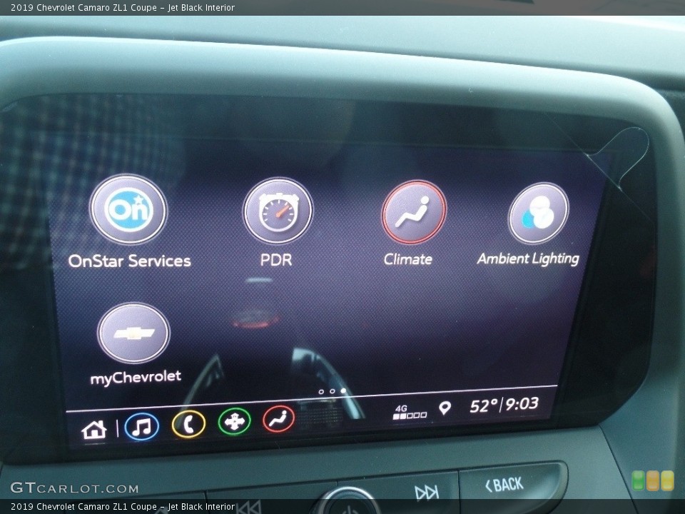 Jet Black Interior Controls for the 2019 Chevrolet Camaro ZL1 Coupe #133404626