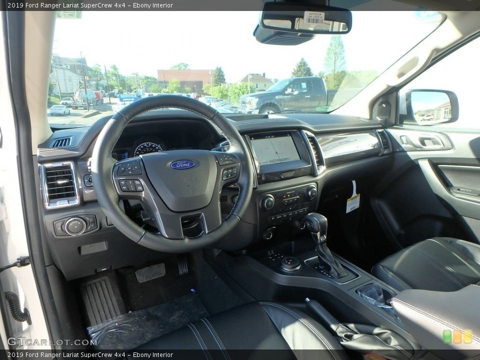 Ebony Interior Photo for the 2019 Ford Ranger Lariat SuperCrew 4x4 #133405358