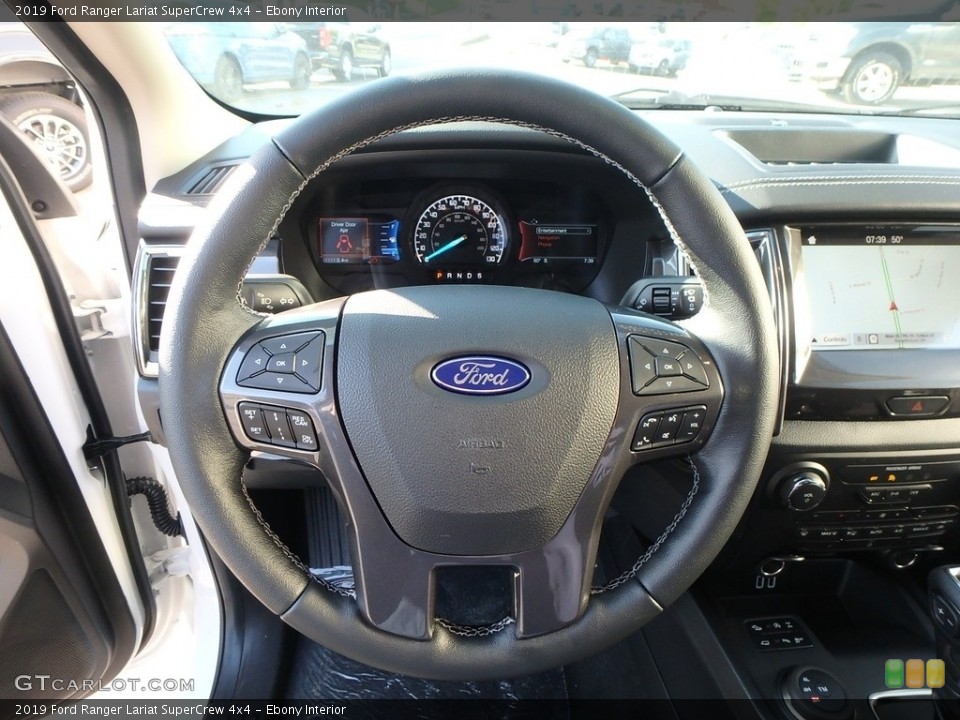 Ebony Interior Steering Wheel for the 2019 Ford Ranger Lariat SuperCrew 4x4 #133405442