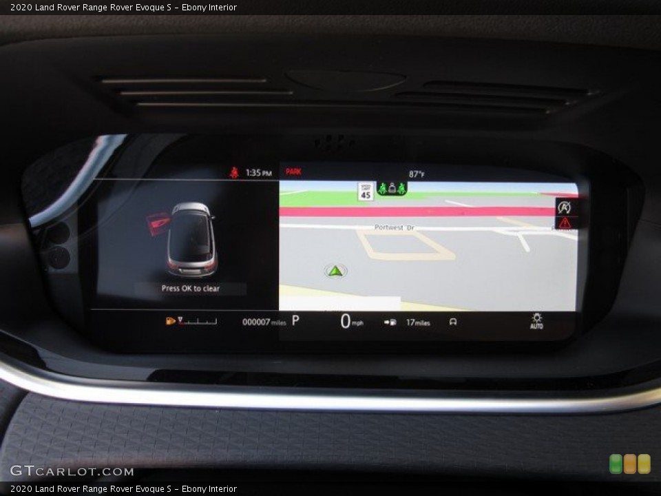 Ebony Interior Navigation for the 2020 Land Rover Range Rover Evoque S #133409033