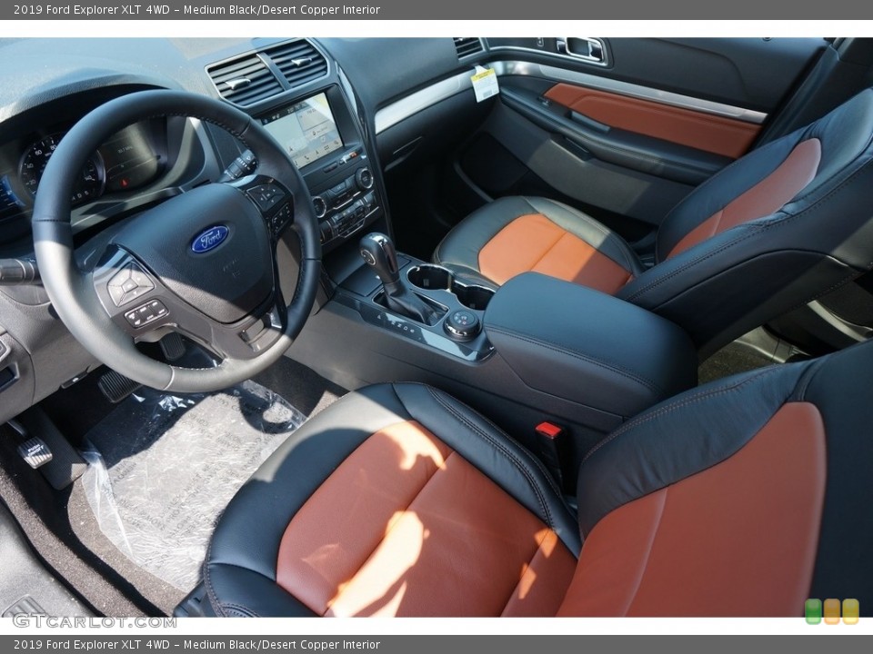 Medium Black/Desert Copper Interior Photo for the 2019 Ford Explorer XLT 4WD #133440730
