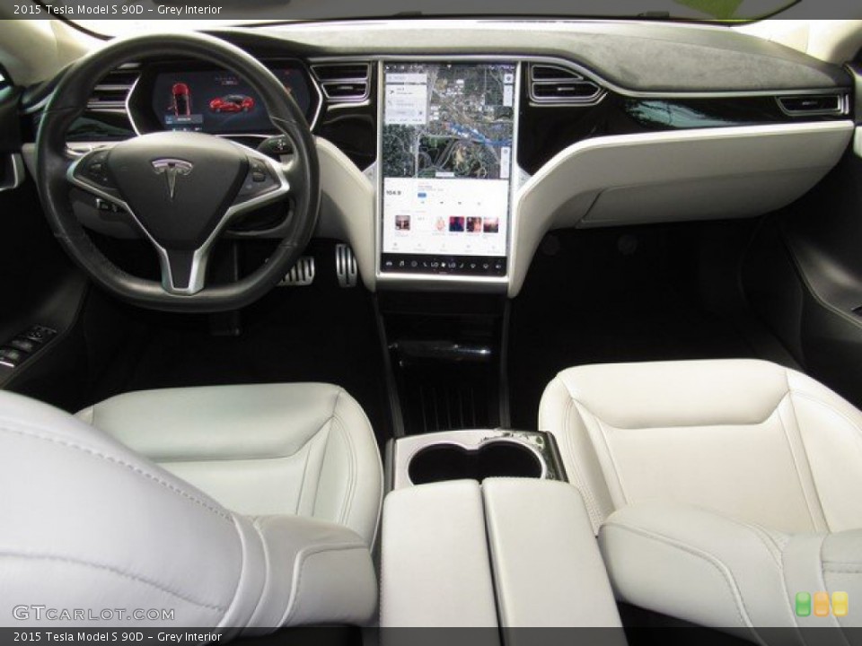 Grey Interior Dashboard for the 2015 Tesla Model S 90D #133444694