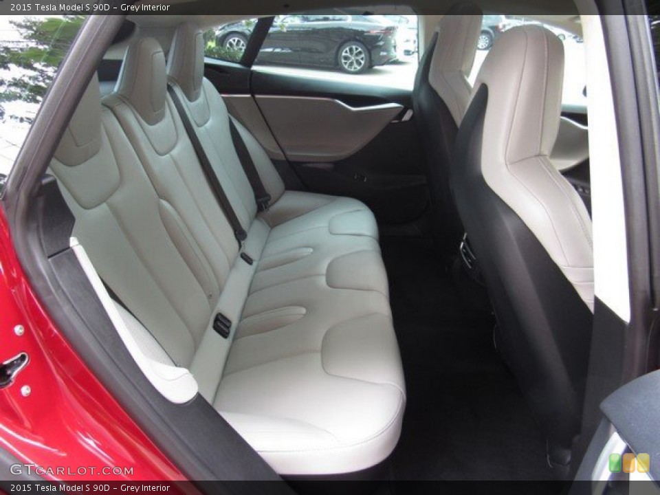 Grey Interior Rear Seat for the 2015 Tesla Model S 90D #133444874