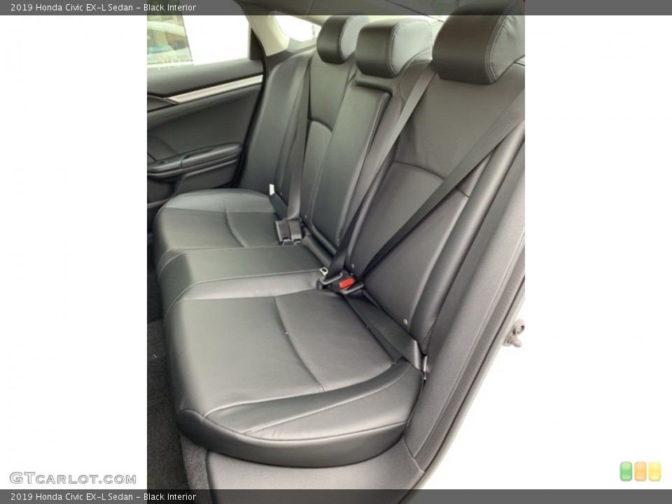 Black Interior Rear Seat for the 2019 Honda Civic EX-L Sedan #133456389