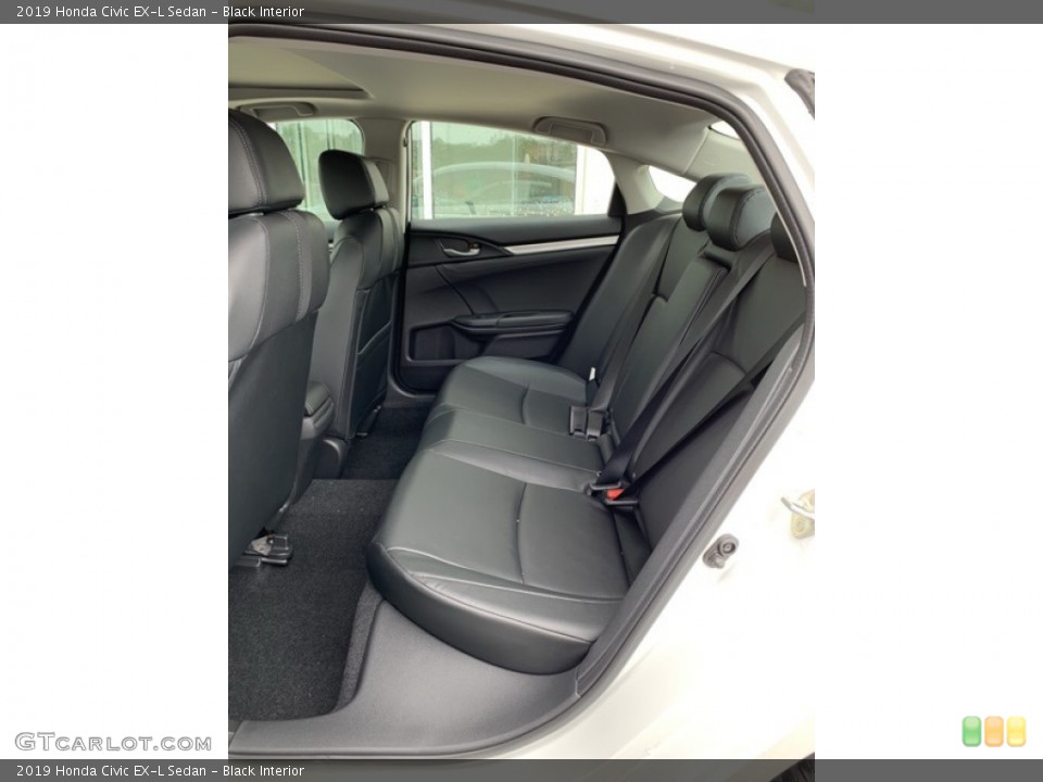 Black Interior Rear Seat for the 2019 Honda Civic EX-L Sedan #133456407