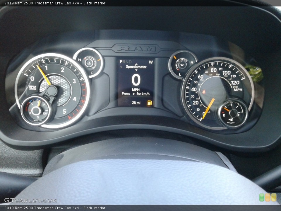 Black Interior Gauges for the 2019 Ram 2500 Tradesman Crew Cab 4x4 #133459638