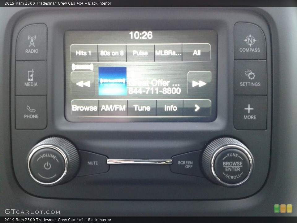 Black Interior Controls for the 2019 Ram 2500 Tradesman Crew Cab 4x4 #133459677