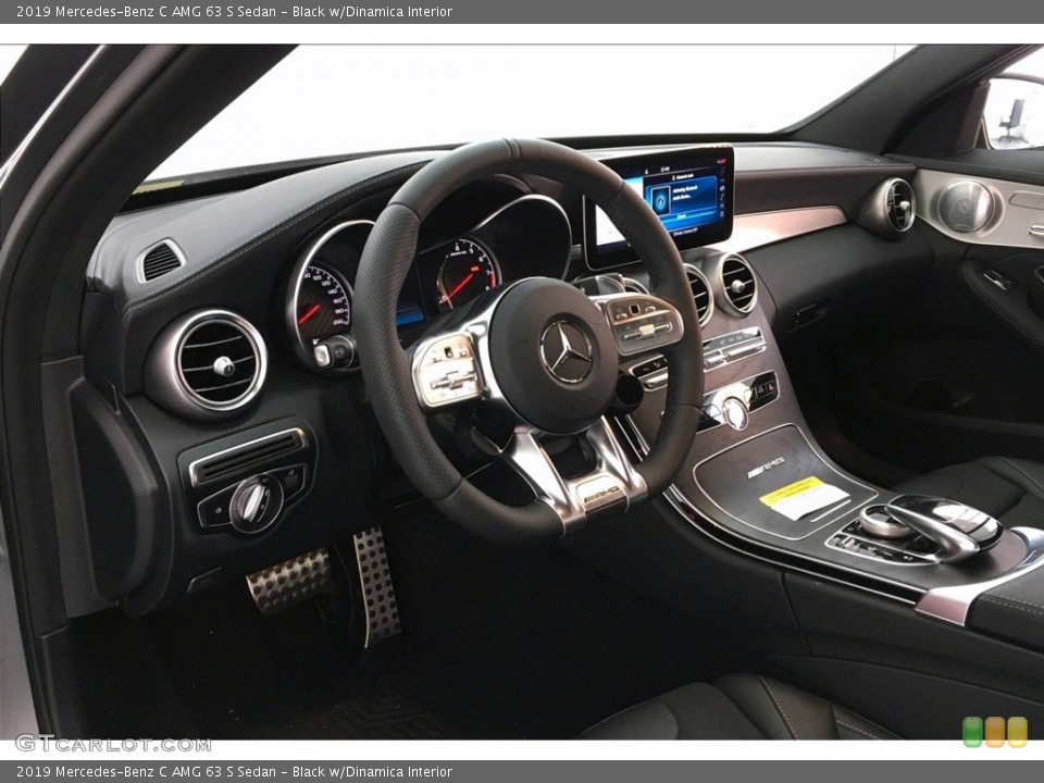 Black w/Dinamica Interior Dashboard for the 2019 Mercedes-Benz C AMG 63 S Sedan #133463107