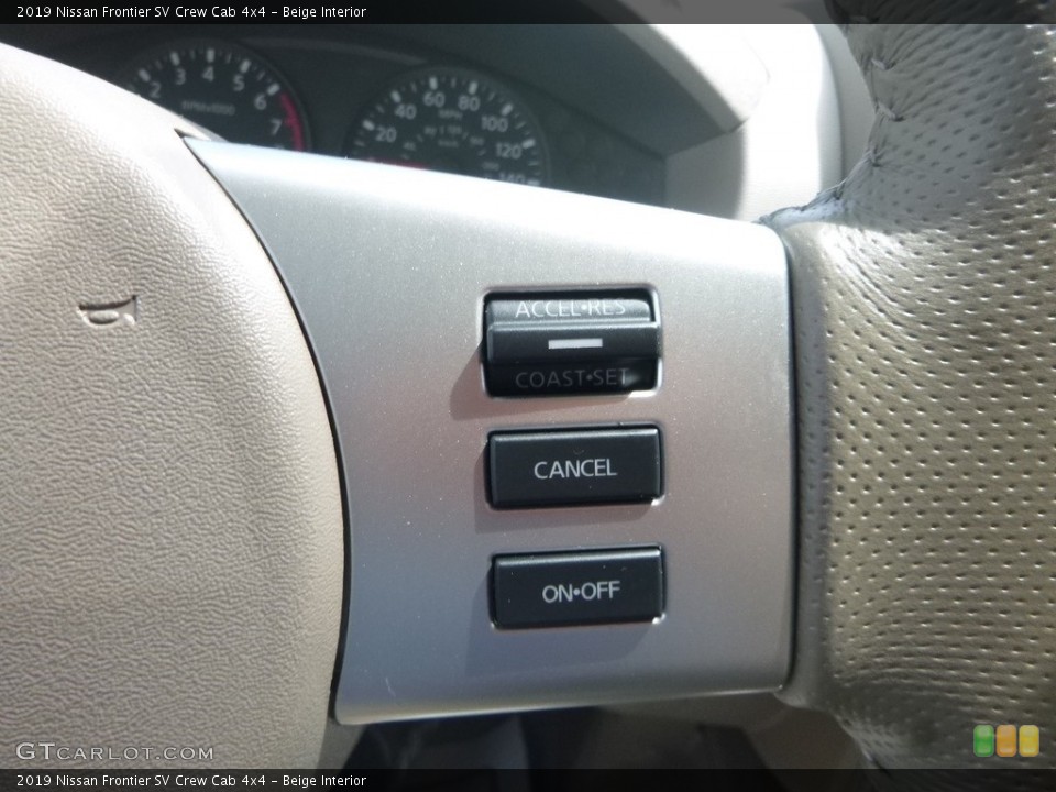 Beige Interior Steering Wheel for the 2019 Nissan Frontier SV Crew Cab 4x4 #133466845