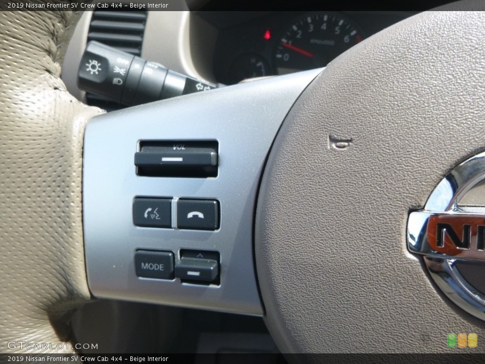 Beige Interior Steering Wheel for the 2019 Nissan Frontier SV Crew Cab 4x4 #133466863