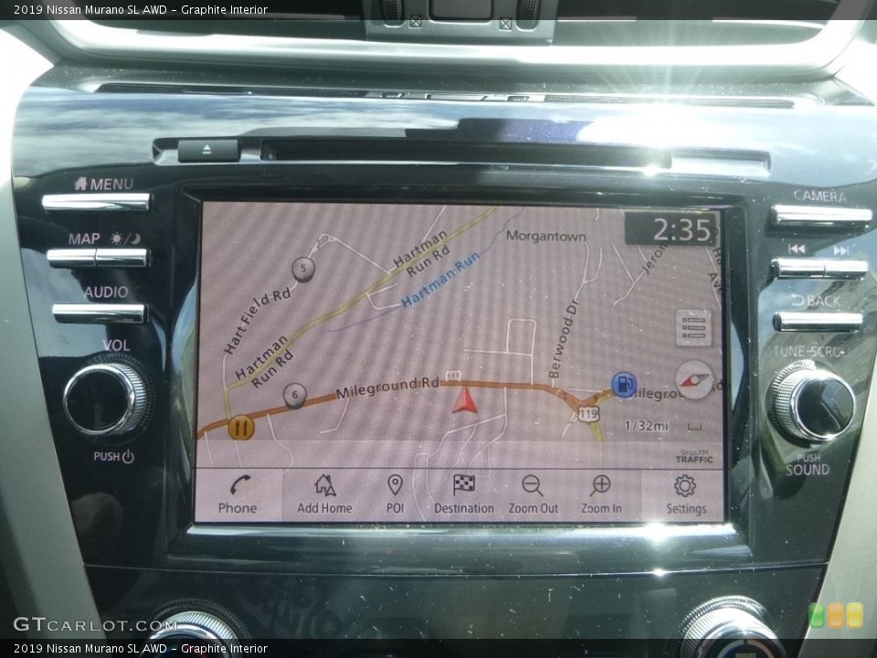Graphite Interior Navigation for the 2019 Nissan Murano SL AWD #133467217