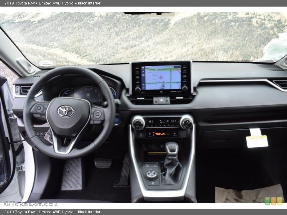 Black Interior Dashboard for the 2019 Toyota RAV4 Limited AWD Hybrid #133478152