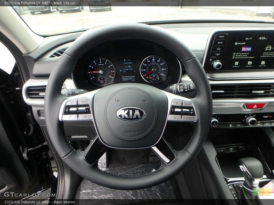 Black Interior Steering Wheel for the 2020 Kia Telluride LX AWD #133480801