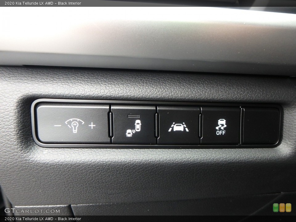 Black Interior Controls for the 2020 Kia Telluride LX AWD #133480831