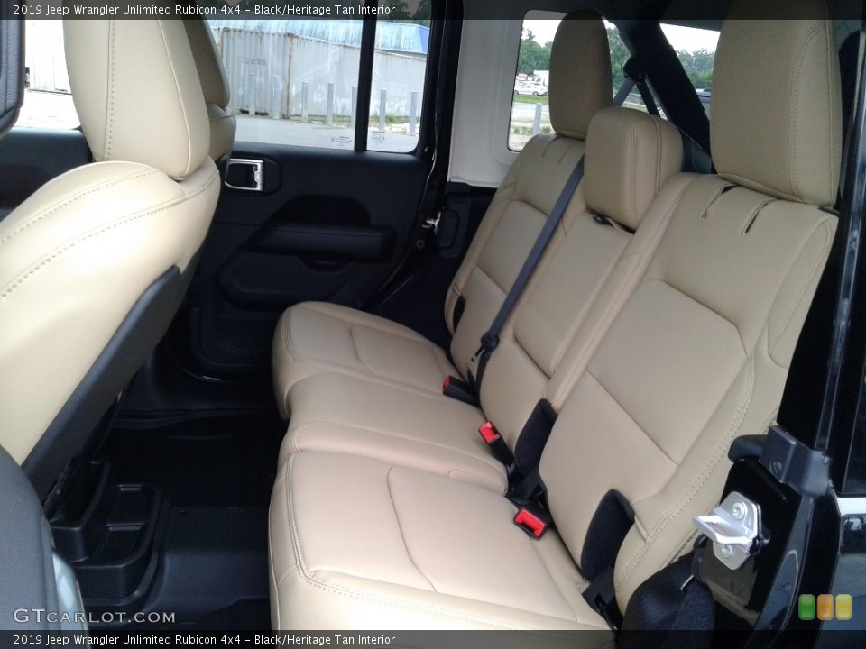 Black/Heritage Tan Interior Rear Seat for the 2019 Jeep Wrangler Unlimited Rubicon 4x4 #133486988