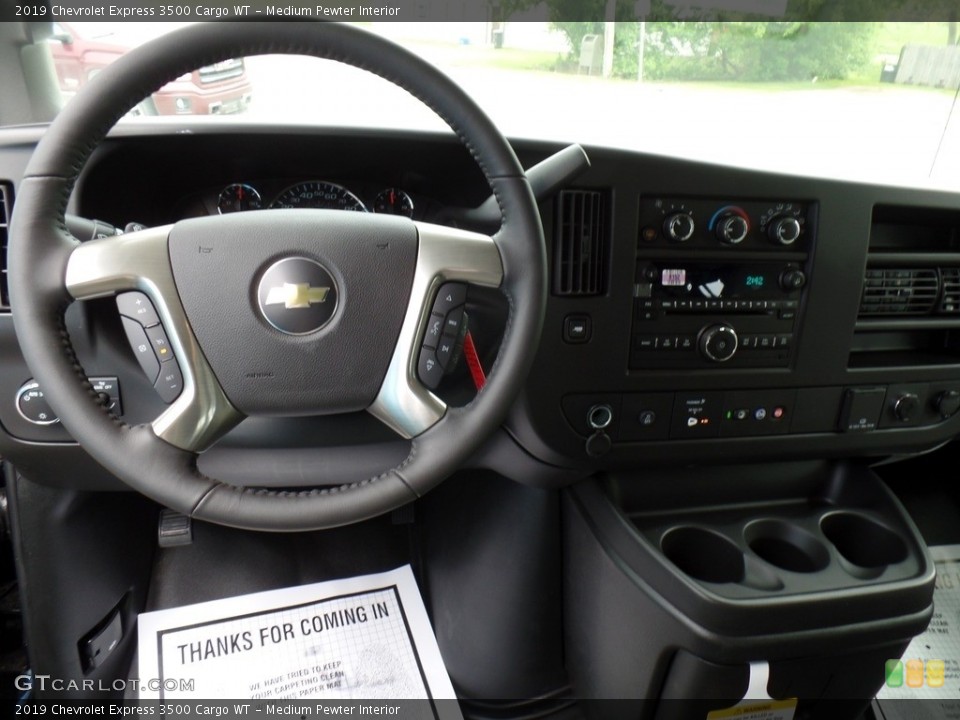 Medium Pewter Interior Steering Wheel for the 2019 Chevrolet Express 3500 Cargo WT #133487243