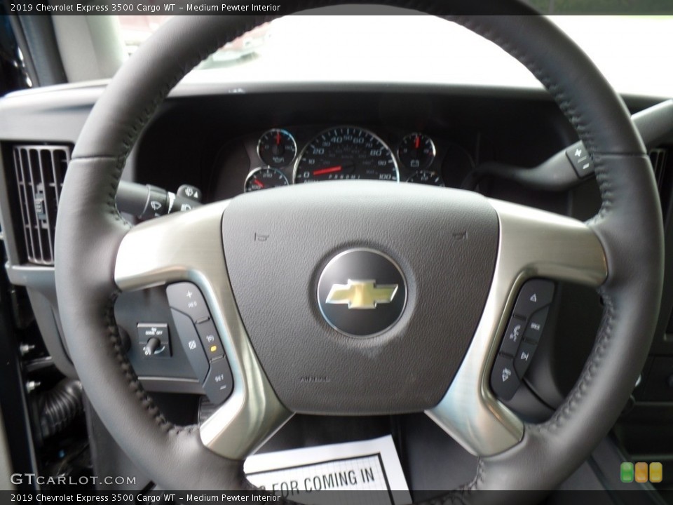 Medium Pewter Interior Steering Wheel for the 2019 Chevrolet Express 3500 Cargo WT #133487270