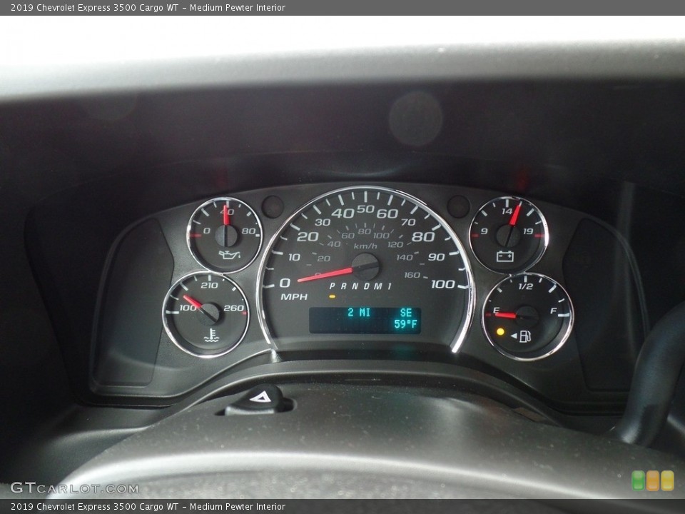 Medium Pewter Interior Gauges for the 2019 Chevrolet Express 3500 Cargo WT #133487333