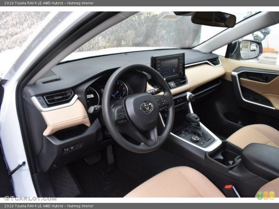 Nutmeg Interior Photo for the 2019 Toyota RAV4 LE AWD Hybrid #133487771
