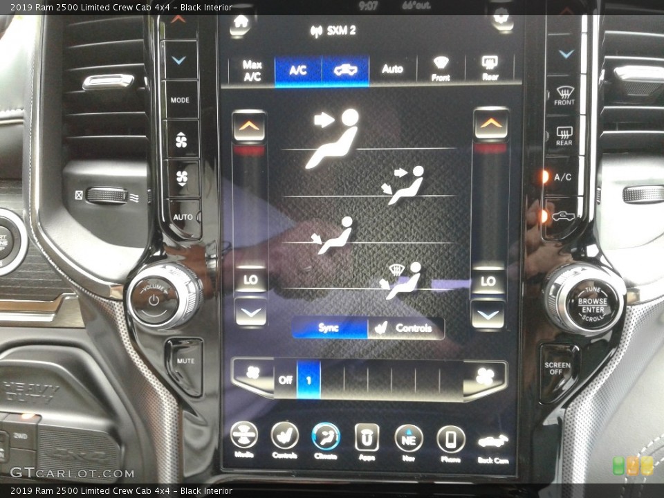 Black Interior Controls for the 2019 Ram 2500 Limited Crew Cab 4x4 #133491617