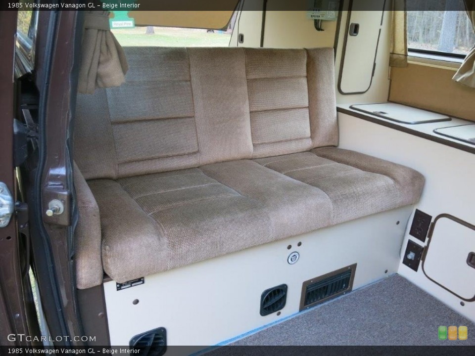 Beige Interior Rear Seat for the 1985 Volkswagen Vanagon GL #133492397