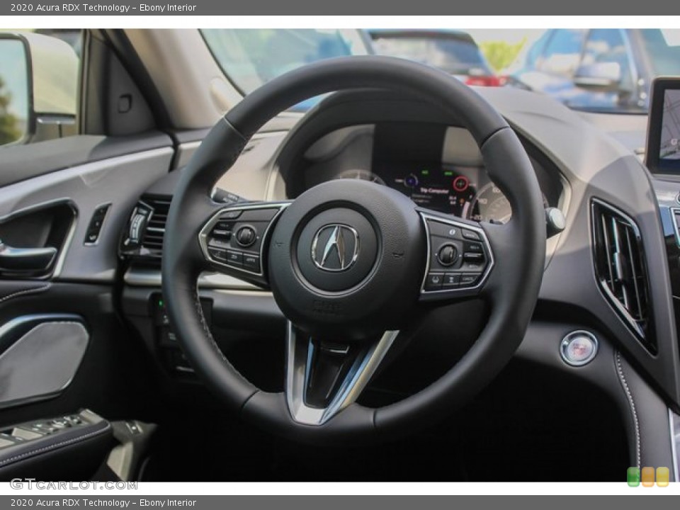 Ebony Interior Steering Wheel for the 2020 Acura RDX Technology #133502244