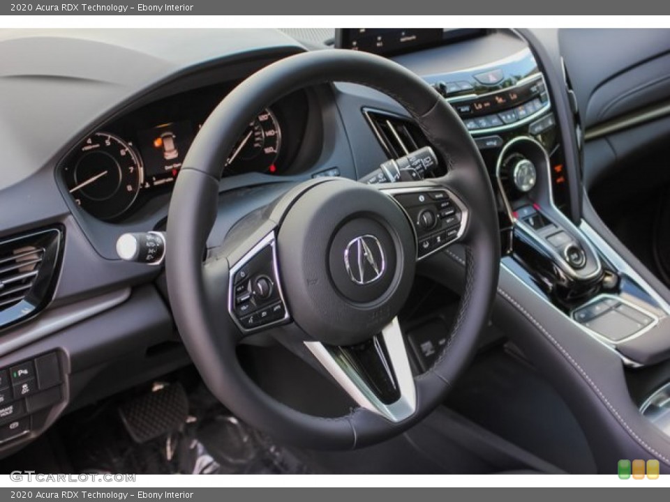 Ebony Interior Steering Wheel for the 2020 Acura RDX Technology #133507068