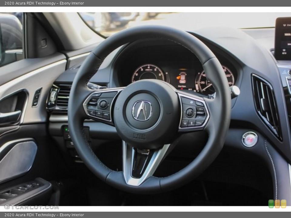 Ebony Interior Steering Wheel for the 2020 Acura RDX Technology #133507803