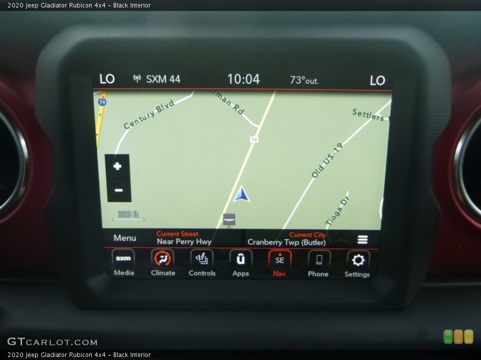 Black Interior Navigation for the 2020 Jeep Gladiator Rubicon 4x4 #133512558
