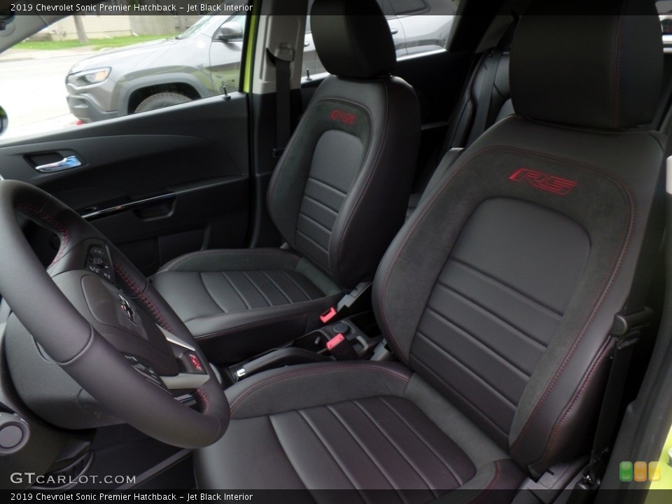 Jet Black Interior Front Seat for the 2019 Chevrolet Sonic Premier Hatchback #133518939