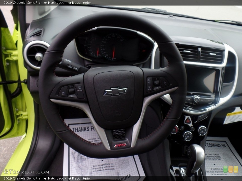 Jet Black Interior Steering Wheel for the 2019 Chevrolet Sonic Premier Hatchback #133518987