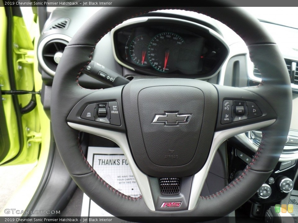 Jet Black Interior Steering Wheel for the 2019 Chevrolet Sonic Premier Hatchback #133519010