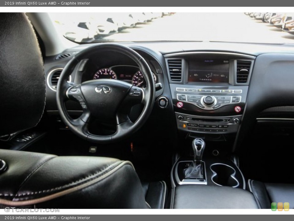 Graphite Interior Dashboard for the 2019 Infiniti QX60 Luxe AWD #133521279