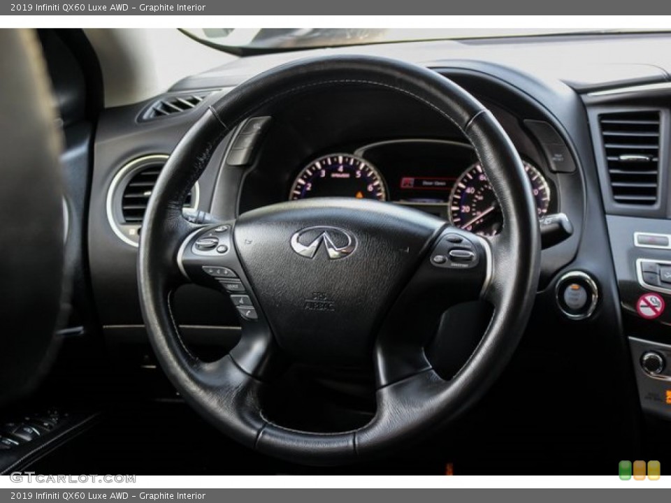 Graphite Interior Steering Wheel for the 2019 Infiniti QX60 Luxe AWD #133521294