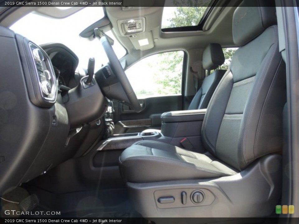 Jet Black Interior Front Seat for the 2019 GMC Sierra 1500 Denali Crew Cab 4WD #133532746