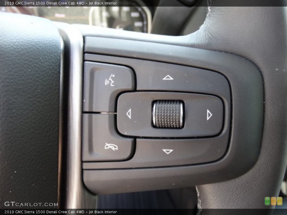 Jet Black Interior Steering Wheel for the 2019 GMC Sierra 1500 Denali Crew Cab 4WD #133532818