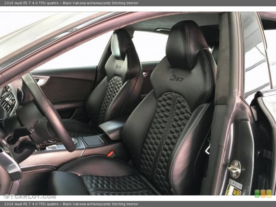 Black Valcona w/Honeycomb Stitching Interior Front Seat for the 2016 Audi RS 7 4.0 TFSI quattro #133550932