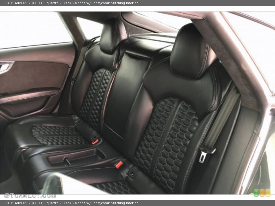 Black Valcona w/Honeycomb Stitching Interior Rear Seat for the 2016 Audi RS 7 4.0 TFSI quattro #133550941