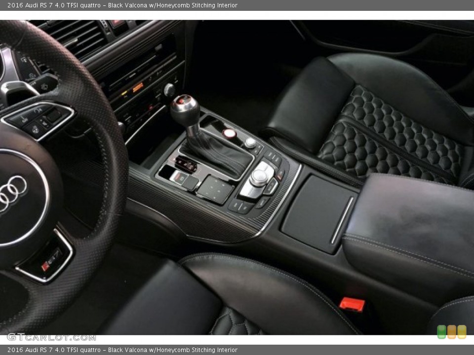 Black Valcona w/Honeycomb Stitching Interior Transmission for the 2016 Audi RS 7 4.0 TFSI quattro #133551040