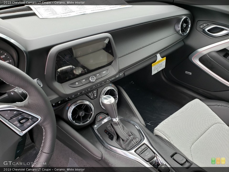 Ceramic White Interior Dashboard for the 2019 Chevrolet Camaro LT Coupe #133562011