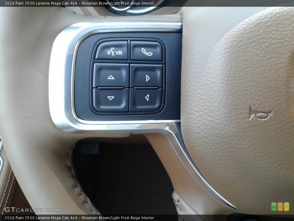 Mountain Brown/Light Frost Beige Interior Steering Wheel for the 2019 Ram 3500 Laramie Mega Cab 4x4 #133569775