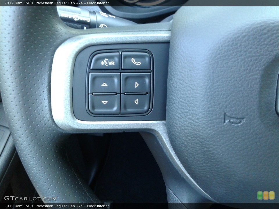 Black Interior Steering Wheel for the 2019 Ram 3500 Tradesman Regular Cab 4x4 #133571098