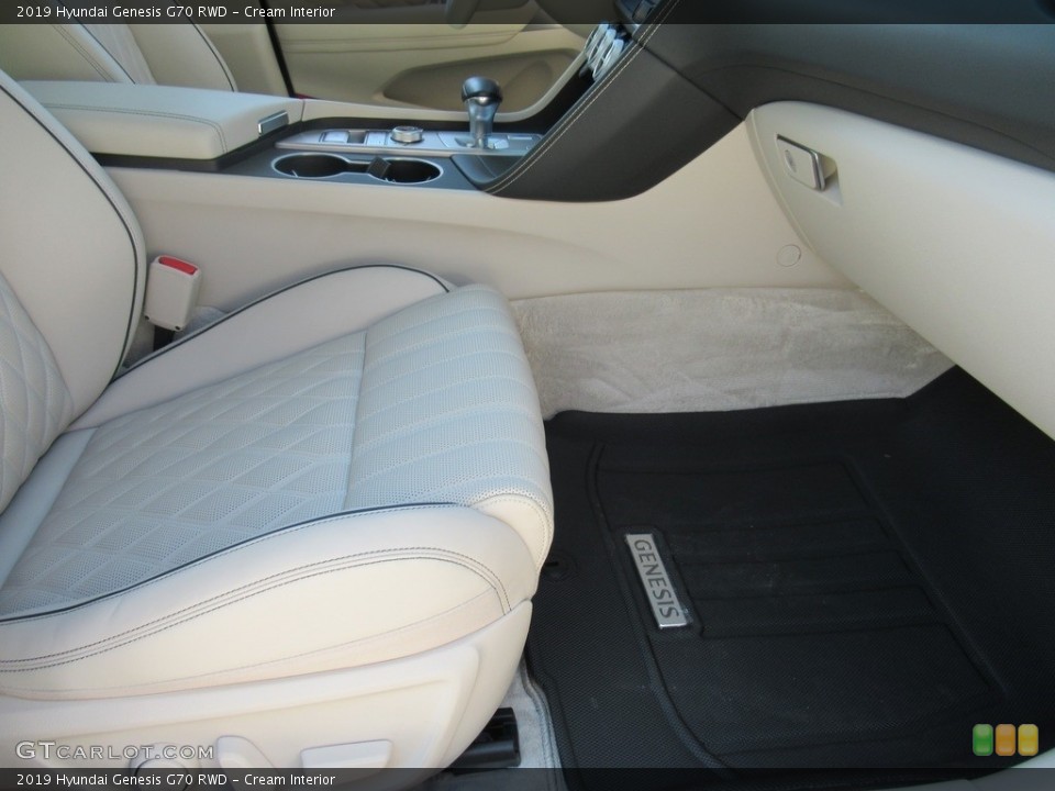 Cream Interior Front Seat for the 2019 Hyundai Genesis G70 RWD #133575544