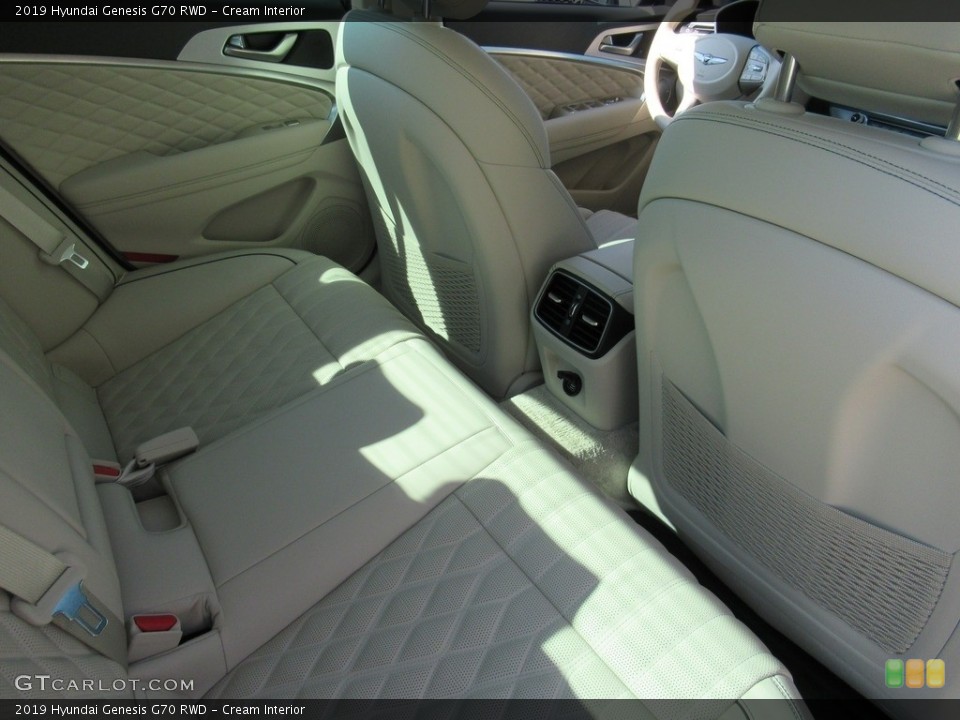 Cream Interior Rear Seat for the 2019 Hyundai Genesis G70 RWD #133575553