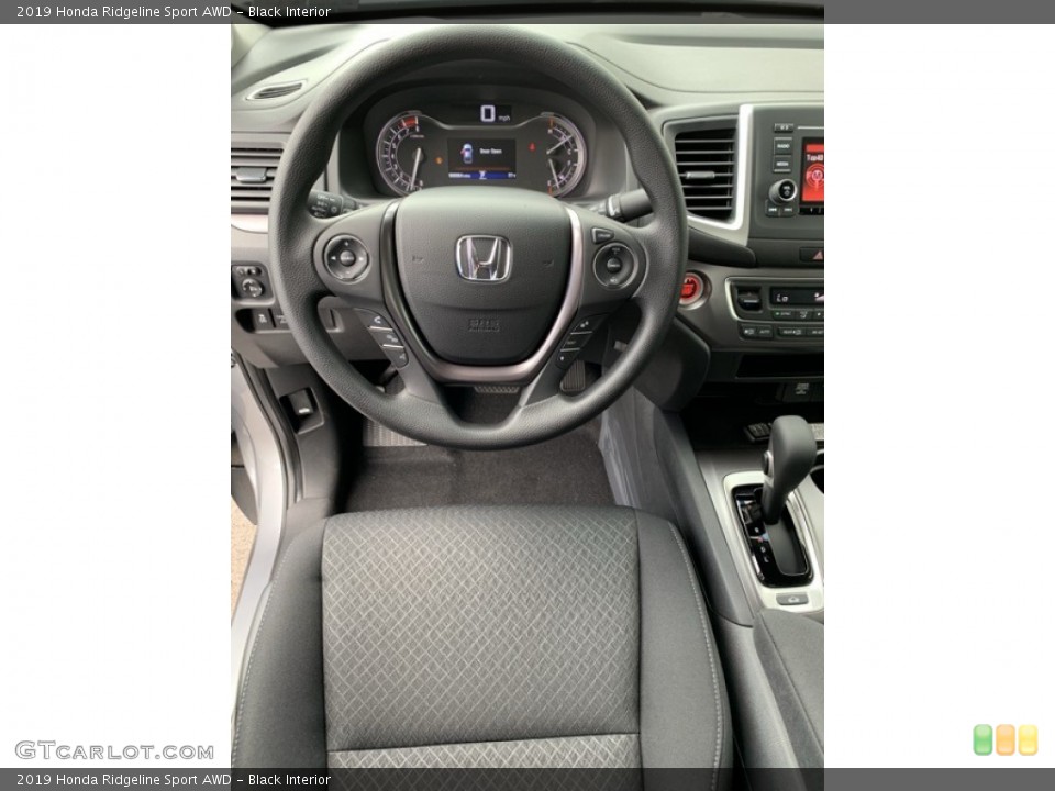 Black Interior Steering Wheel for the 2019 Honda Ridgeline Sport AWD #133582732