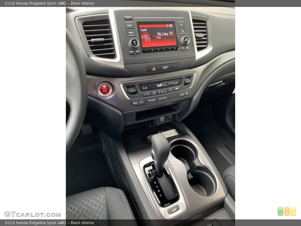Black Interior Controls for the 2019 Honda Ridgeline Sport AWD #133583017