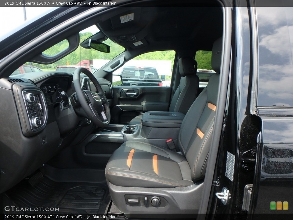 Jet Black Interior Front Seat for the 2019 GMC Sierra 1500 AT4 Crew Cab 4WD #133587355