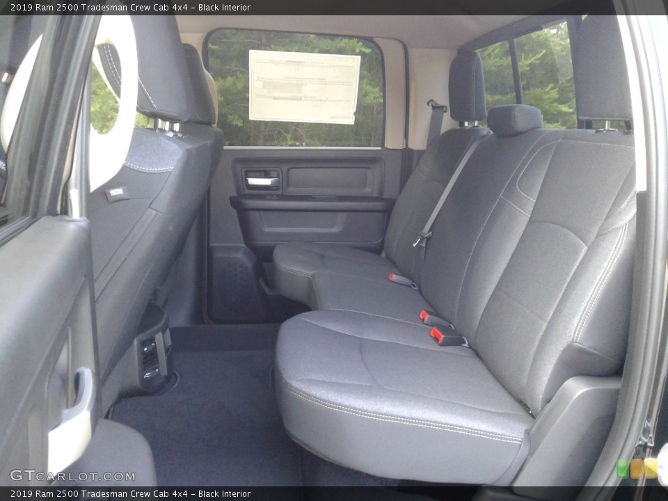 Black Interior Rear Seat for the 2019 Ram 2500 Tradesman Crew Cab 4x4 #133610646