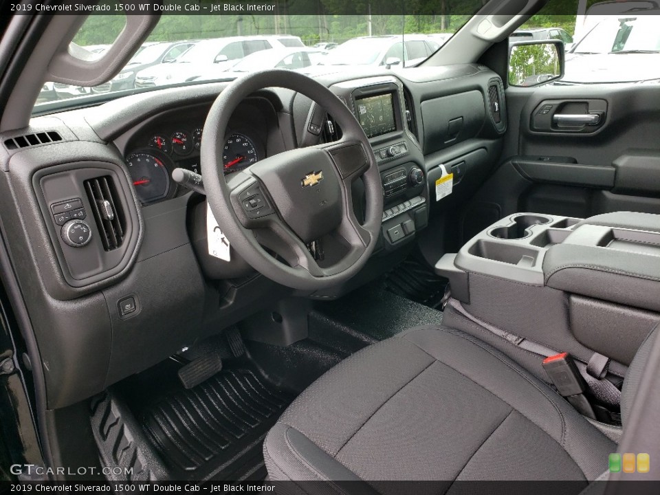 Jet Black Interior Photo for the 2019 Chevrolet Silverado 1500 WT Double Cab #133617963